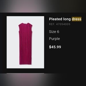Pleated long dress